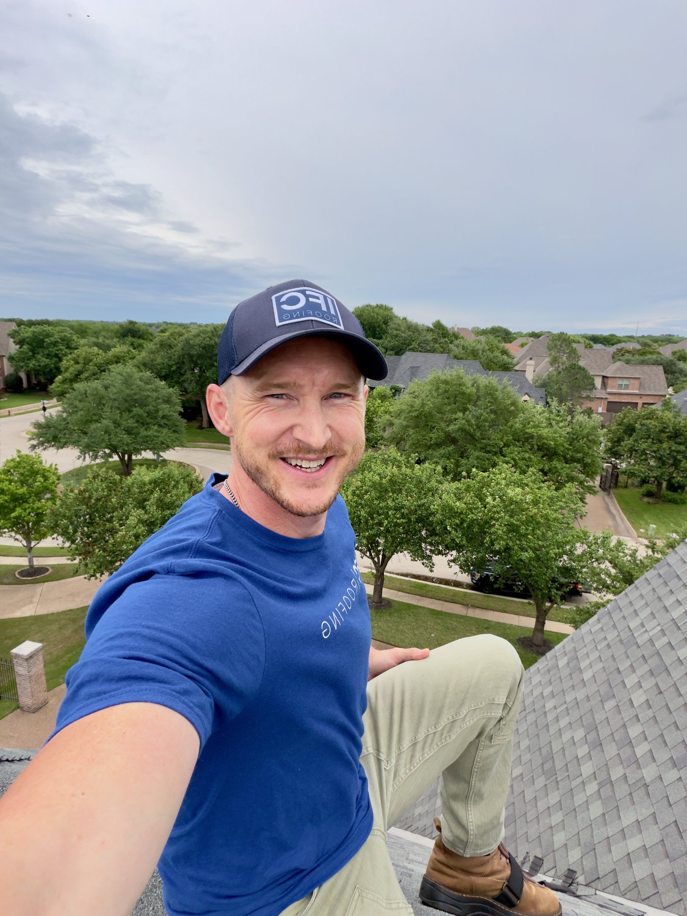 Adam Sadler on a rooftop in Colleyville, TX